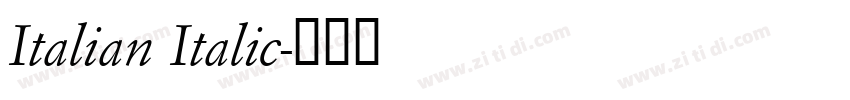 Italian Italic字体转换